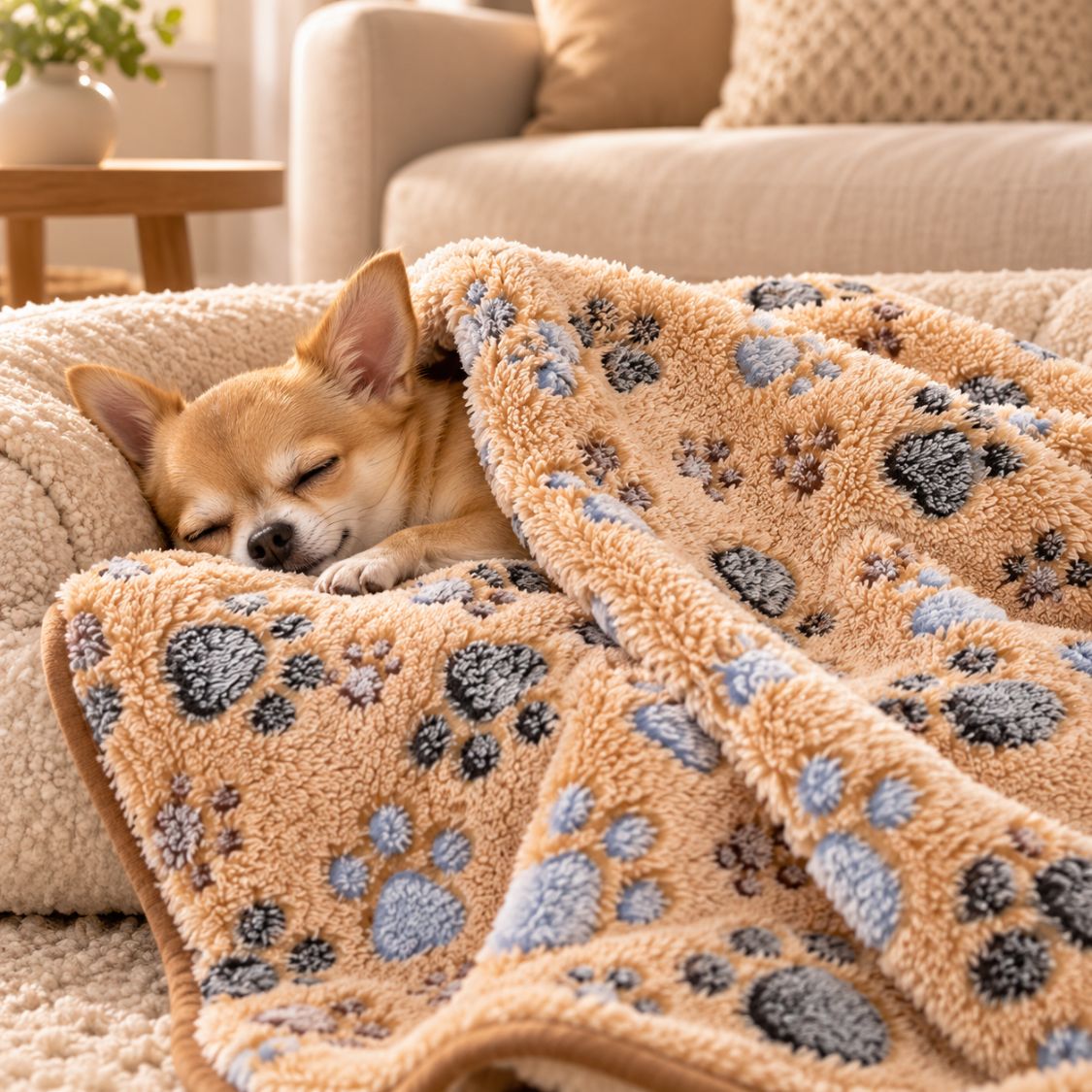 couverture pour chihuahua caramel douce et chaude