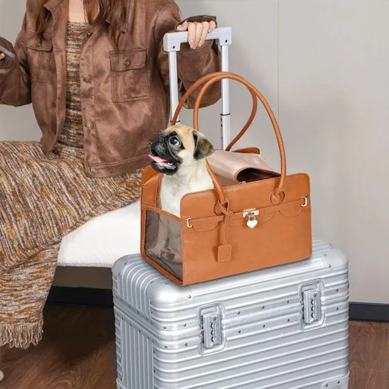 Sac de transport pour chien - Cuir