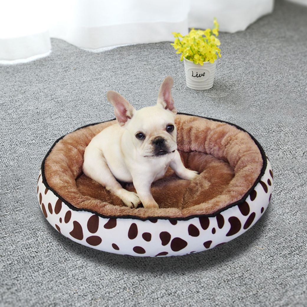Coussin pour chien reversible marron
