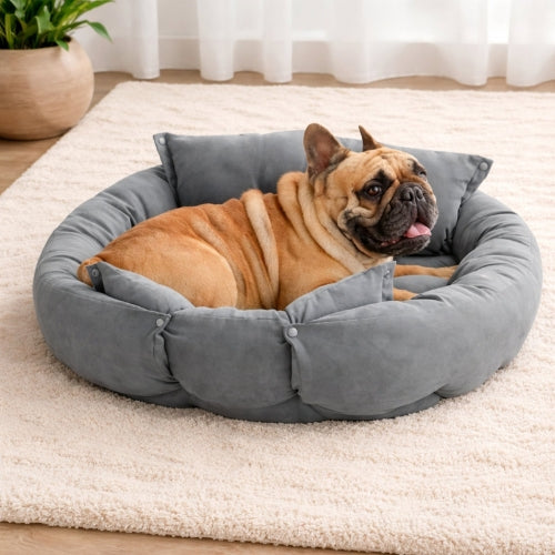Panier chien modulable gris rembourre canin