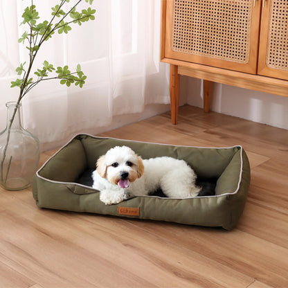 Panier pour chien imperméable moelleux vert