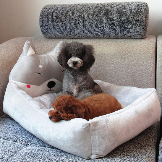Panier pour chien moelleux kawai confortable