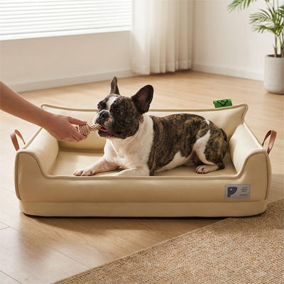 Panier pour chien orthopedique cuir confortable