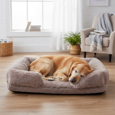 Panier pour chien orthopedique mémoire de forme gris