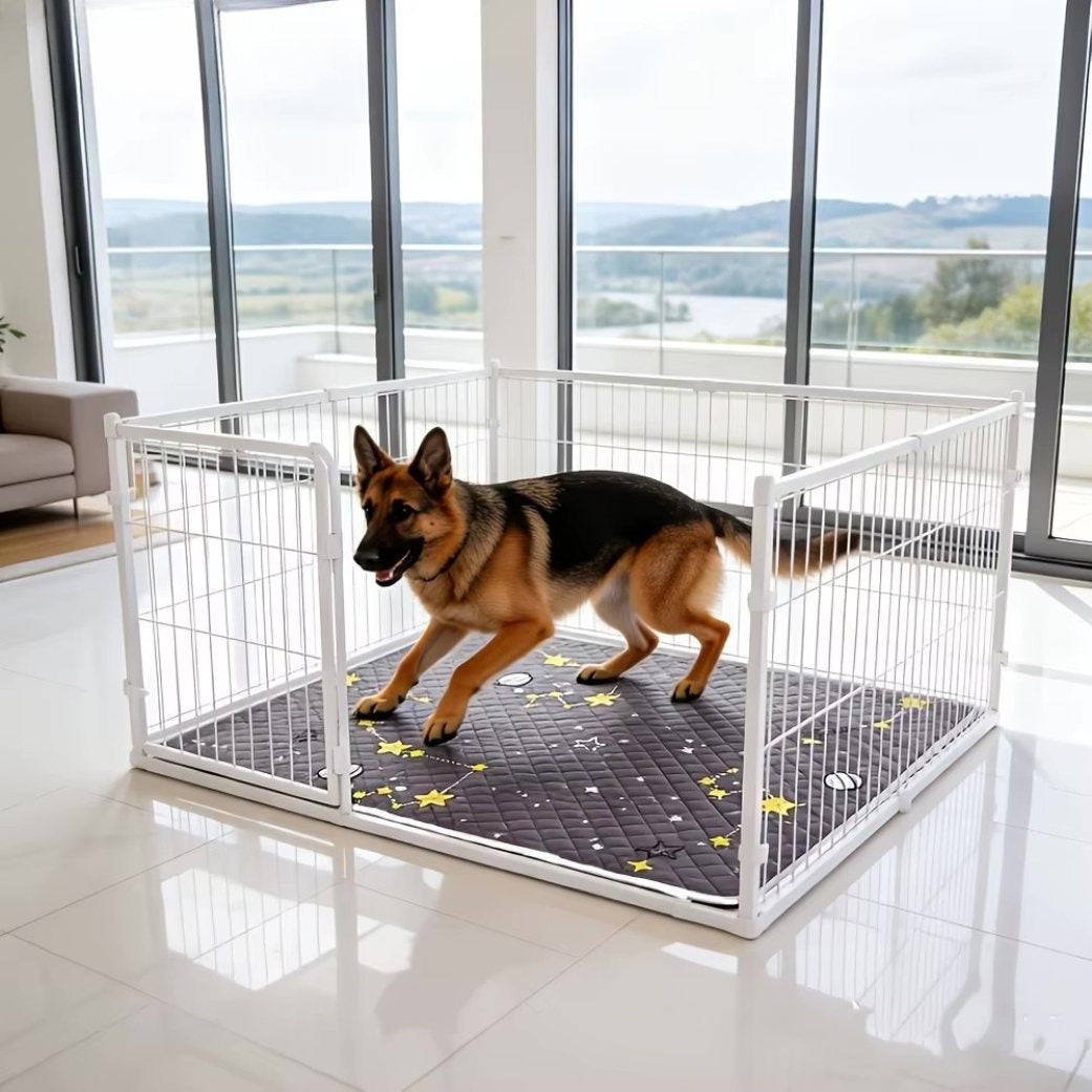 Tapis absorbant chien galaxie lavable gris doux solide
