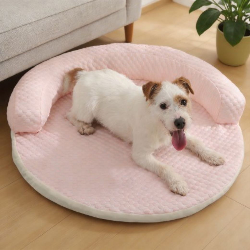 Tapis pour chien rebord rafraichissant rose confortable