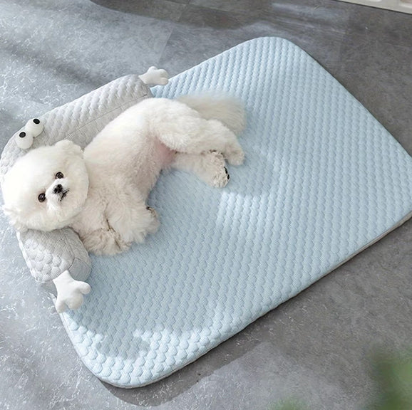 Tapis raffraichissant chien en fibres respirantes pour l'été