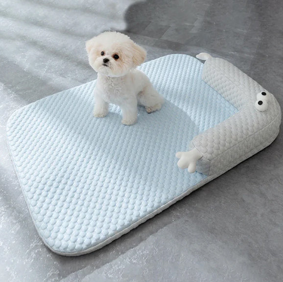 Tapis raffraichissant chien respirant pour un repos confortable
