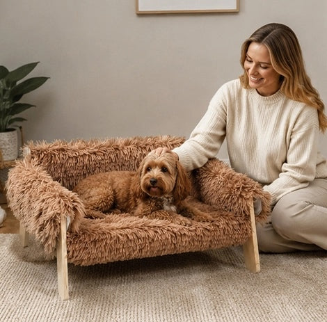 canape pour chien doux et sureleve pour petit chien