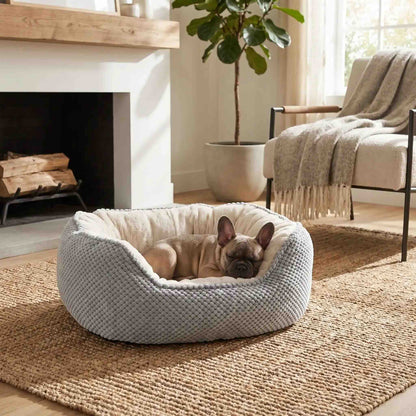 canape pour chien gris clair orthopedique bouledogue francais