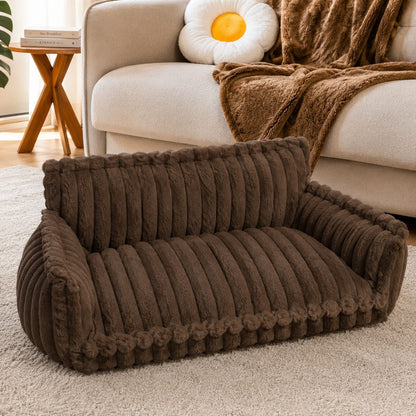 canape pour chien marron chocolat vide double accoudoir