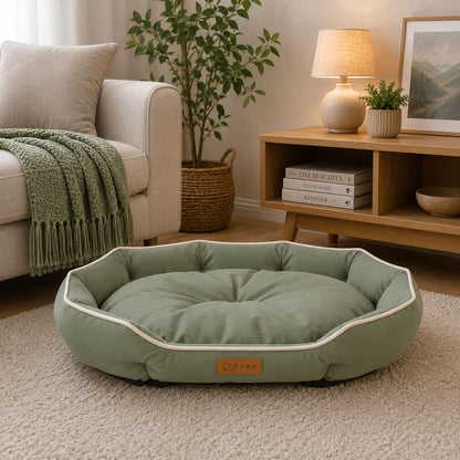 canape pour chien vert confort enveloppant