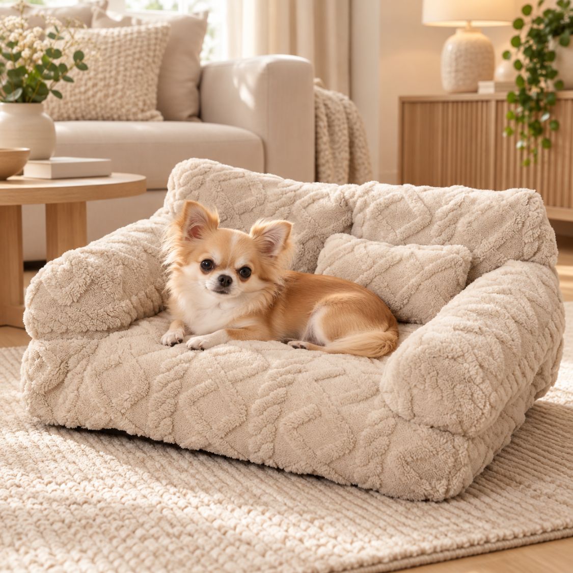 canape pour petit chien beige chihuahua