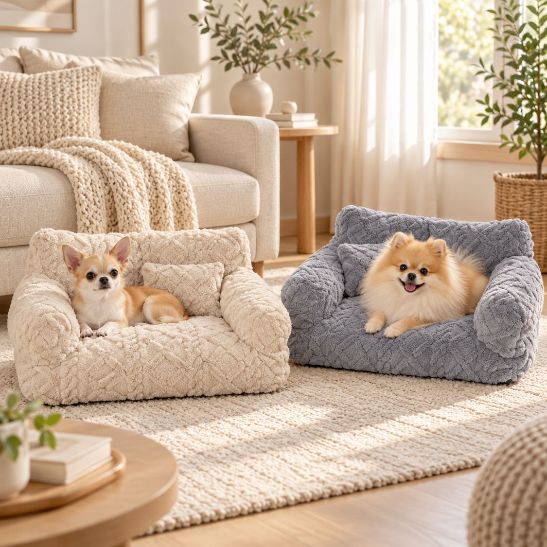 canape pour petit chien deux coloris
