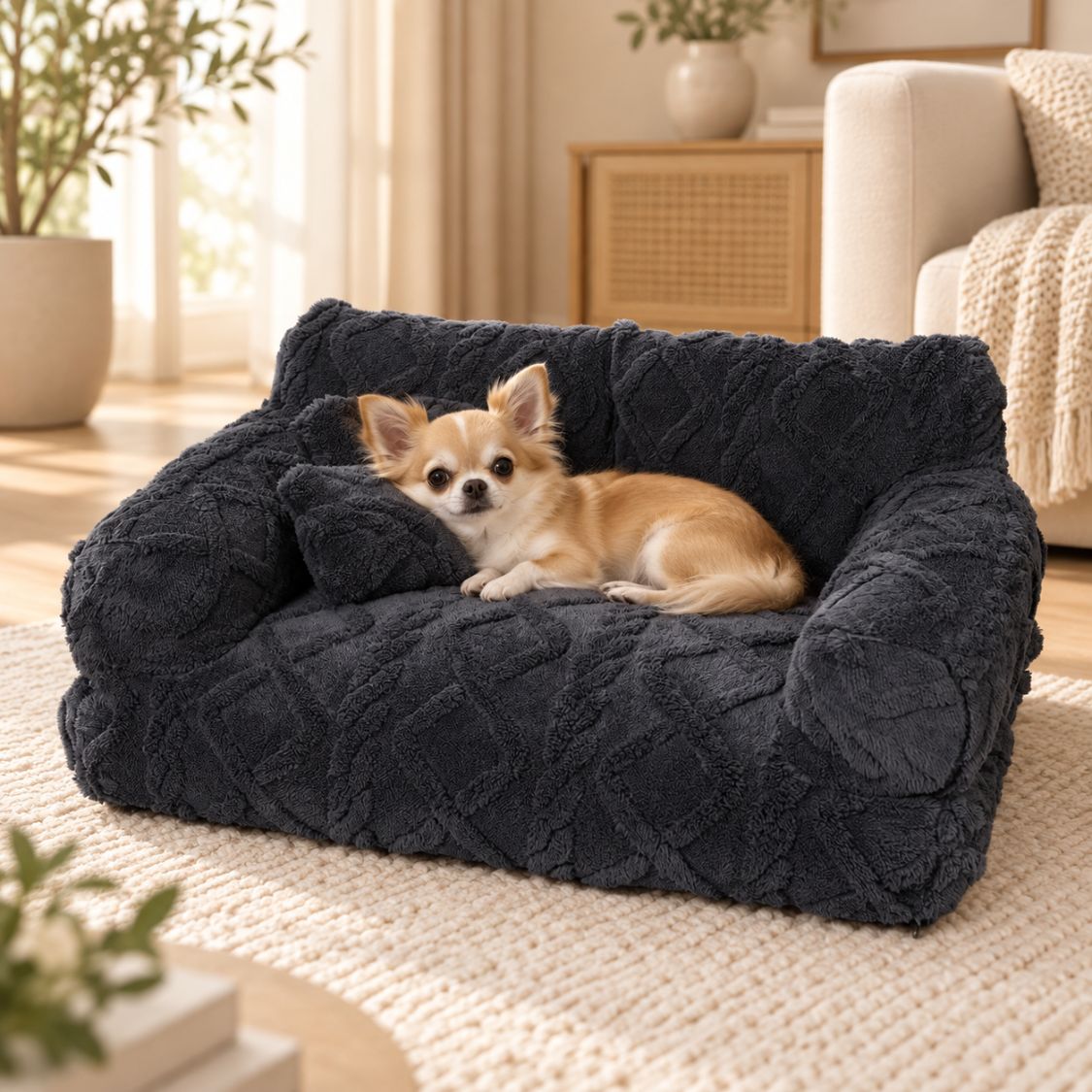 canape pour petit chien noir chihuahua