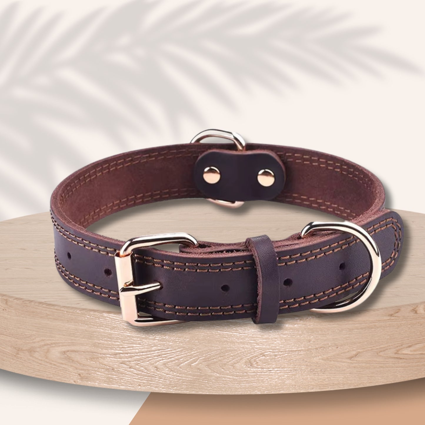Collier chien cuir - Ajustable