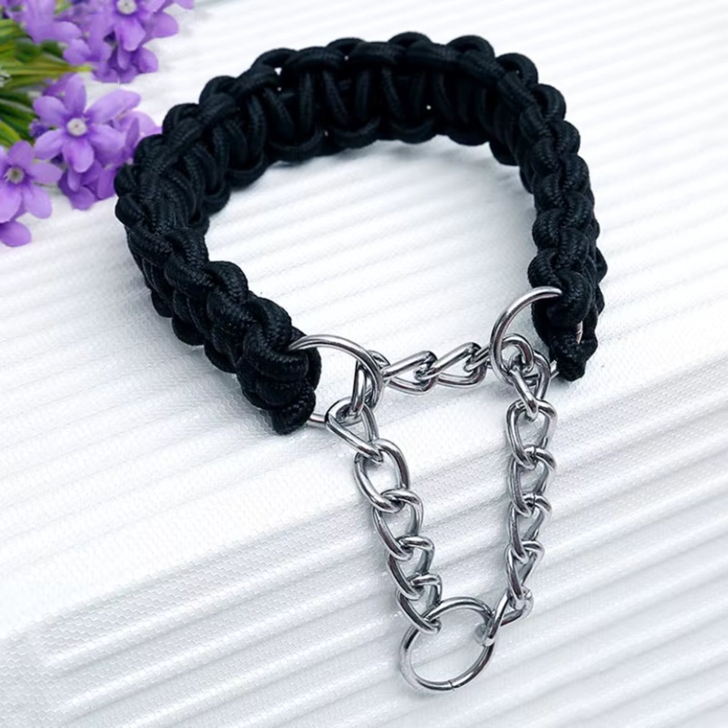 Collier Chien - Tressé