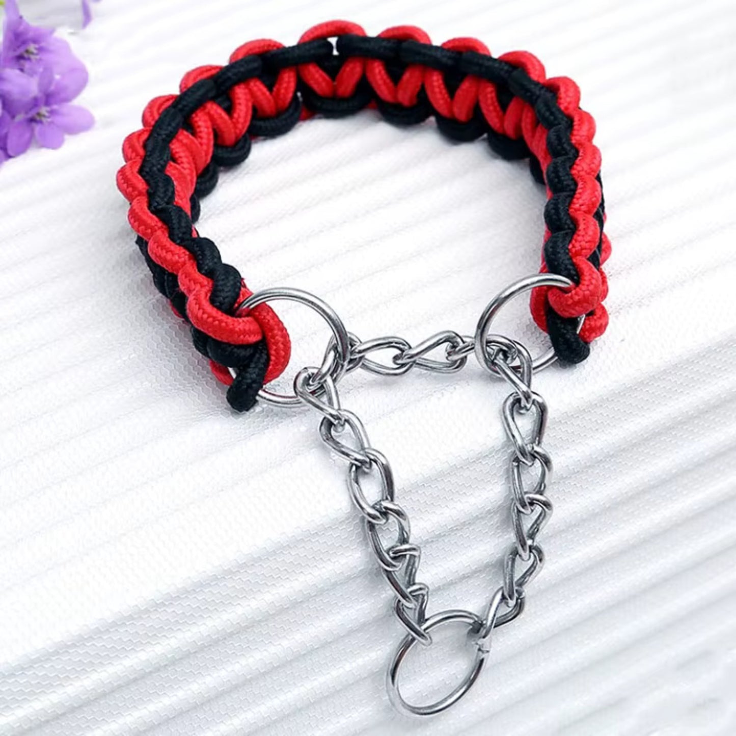 Collier Chien - Tressé