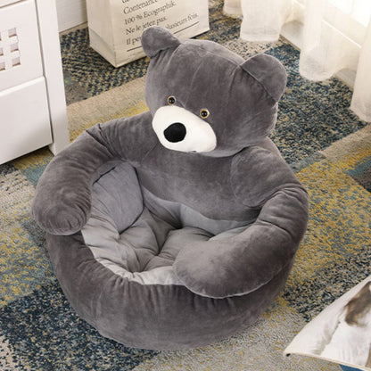 coussin anti stress chien nounours apaisant gris