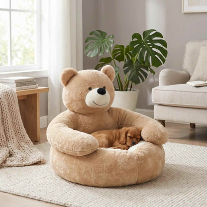 coussin anti stress chien nounours apaisant