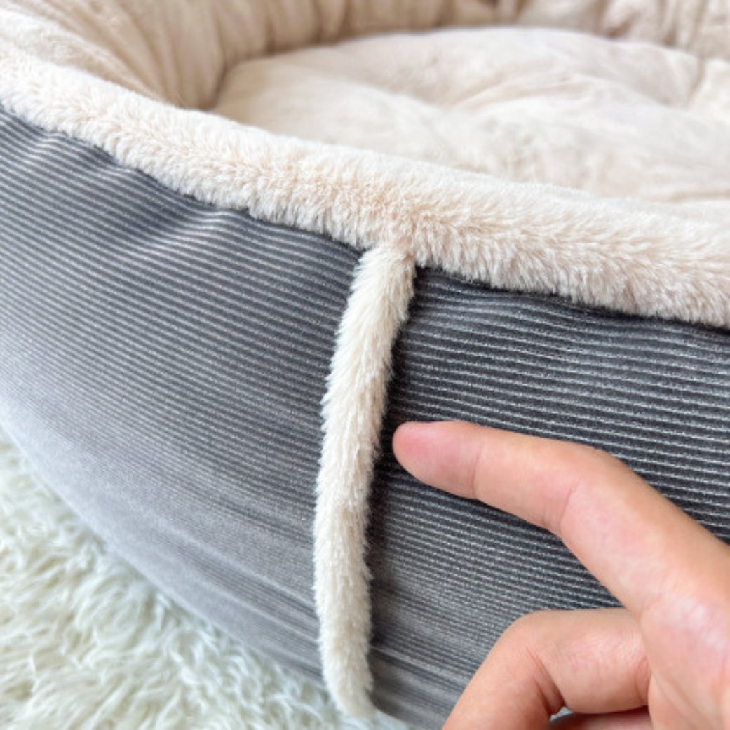 coussin anti stress chien rebords moelleux confortable