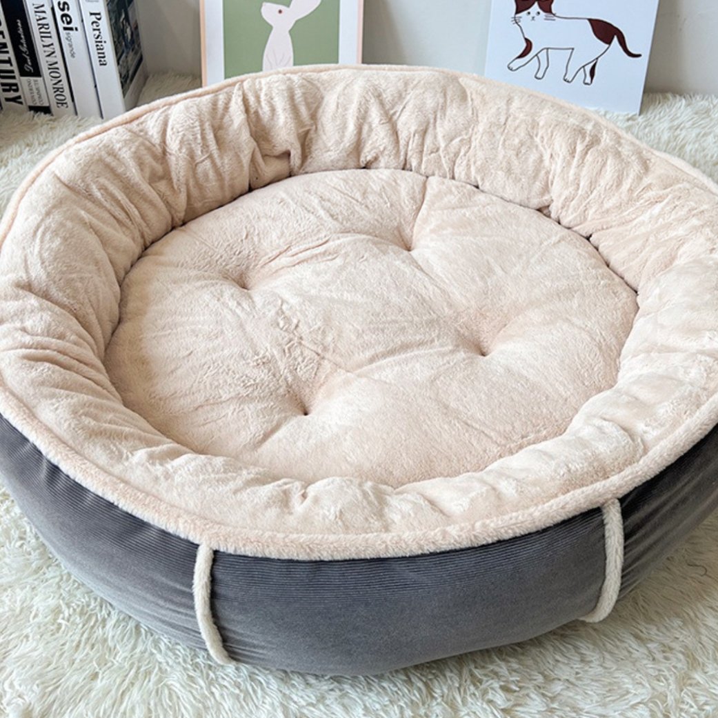 coussin anti stress chien rebords moelleux doux