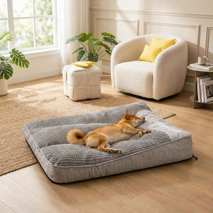coussin chien xxl orthopédique gris