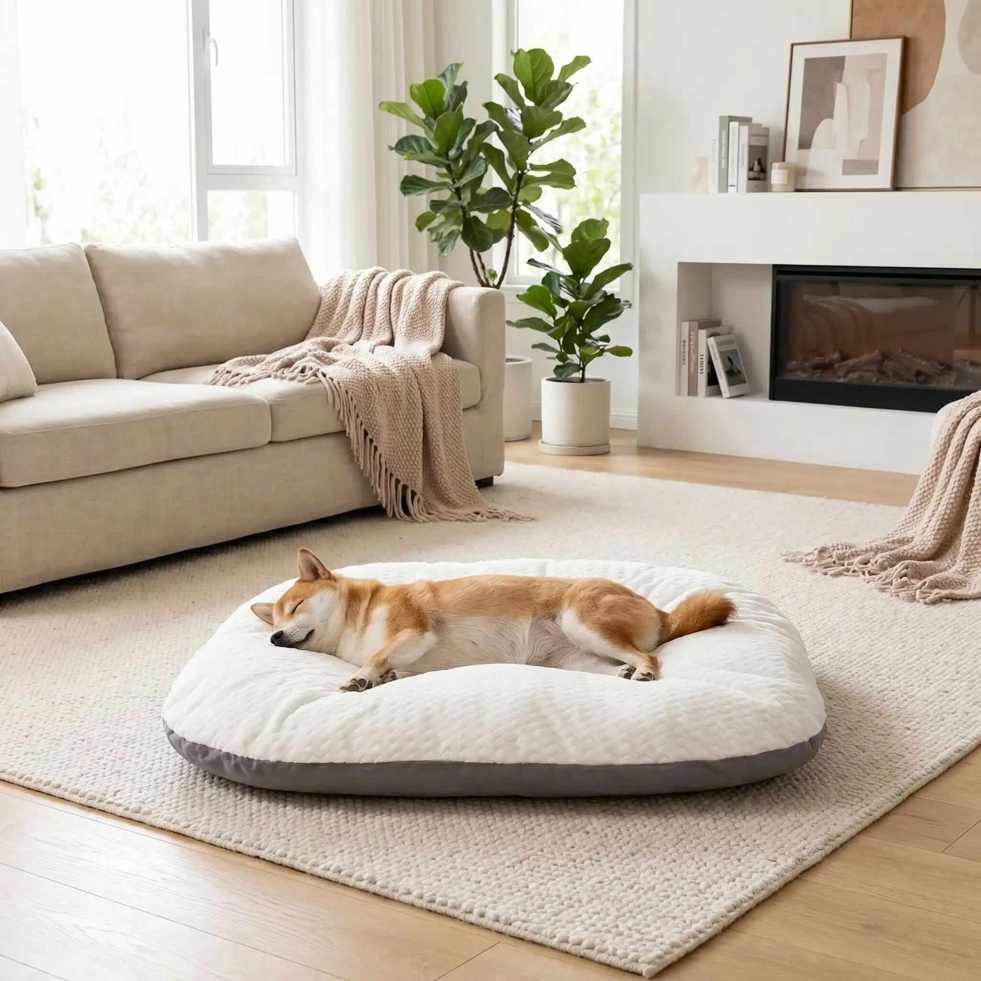 coussin déhoussable pour chien réversible moelleux