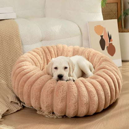 coussin pour chien fourrure douce beige