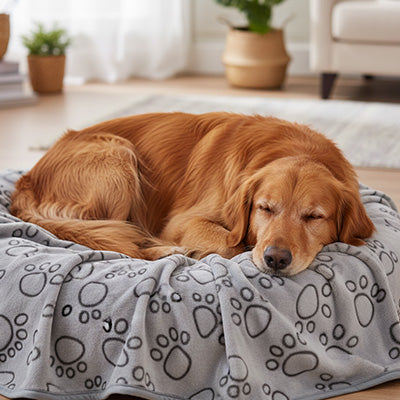 couverture chien douce pour proteger le canape gris