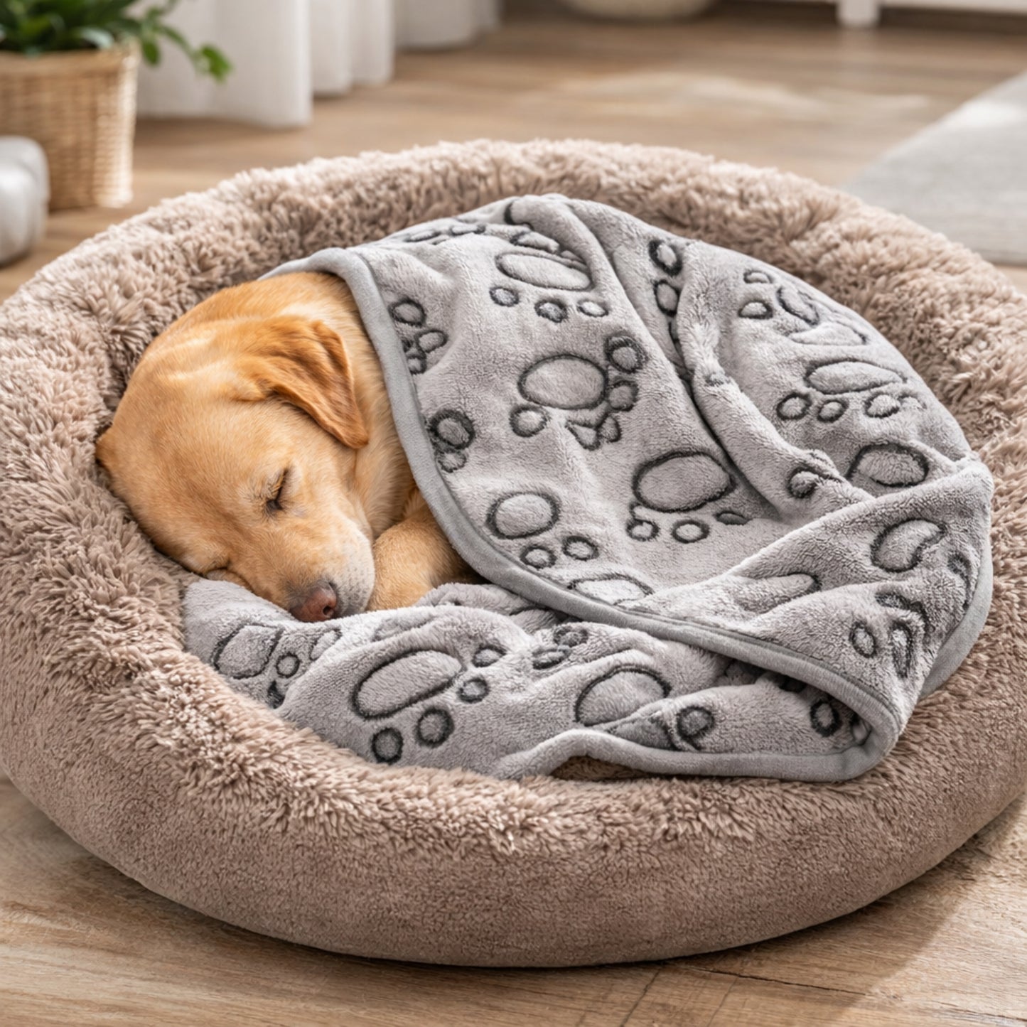 Couverture douce pour chien – grise