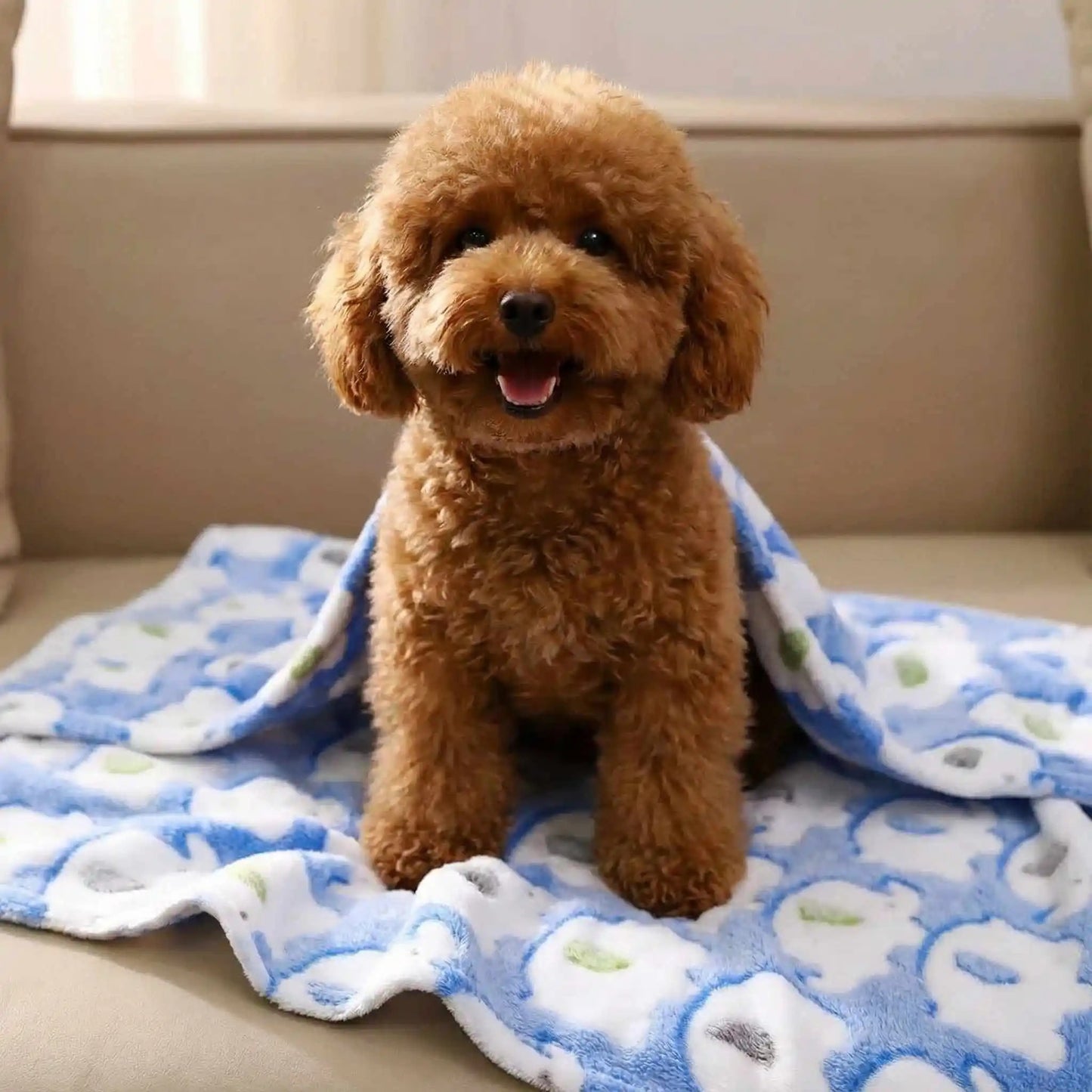 Couverture douce pour chien - bleu