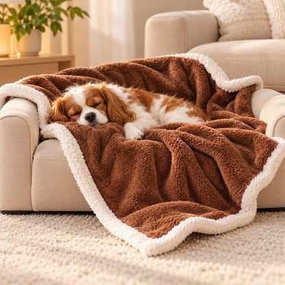 couverture epaisse pour chien marron grand chien allonge canape