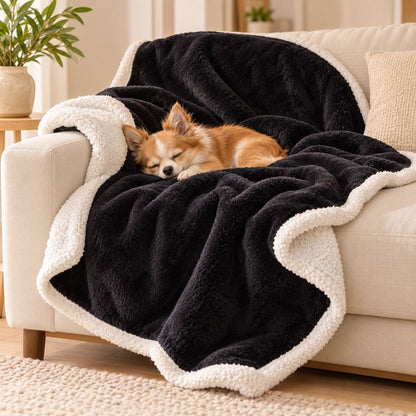 couverture epaisse pour chien noire chien endormi sur fauteuil