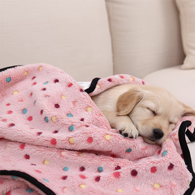 couverture pour chien rose douce pour sommeil apaisant