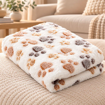 couverture pour chihuahua blanche motif pattes