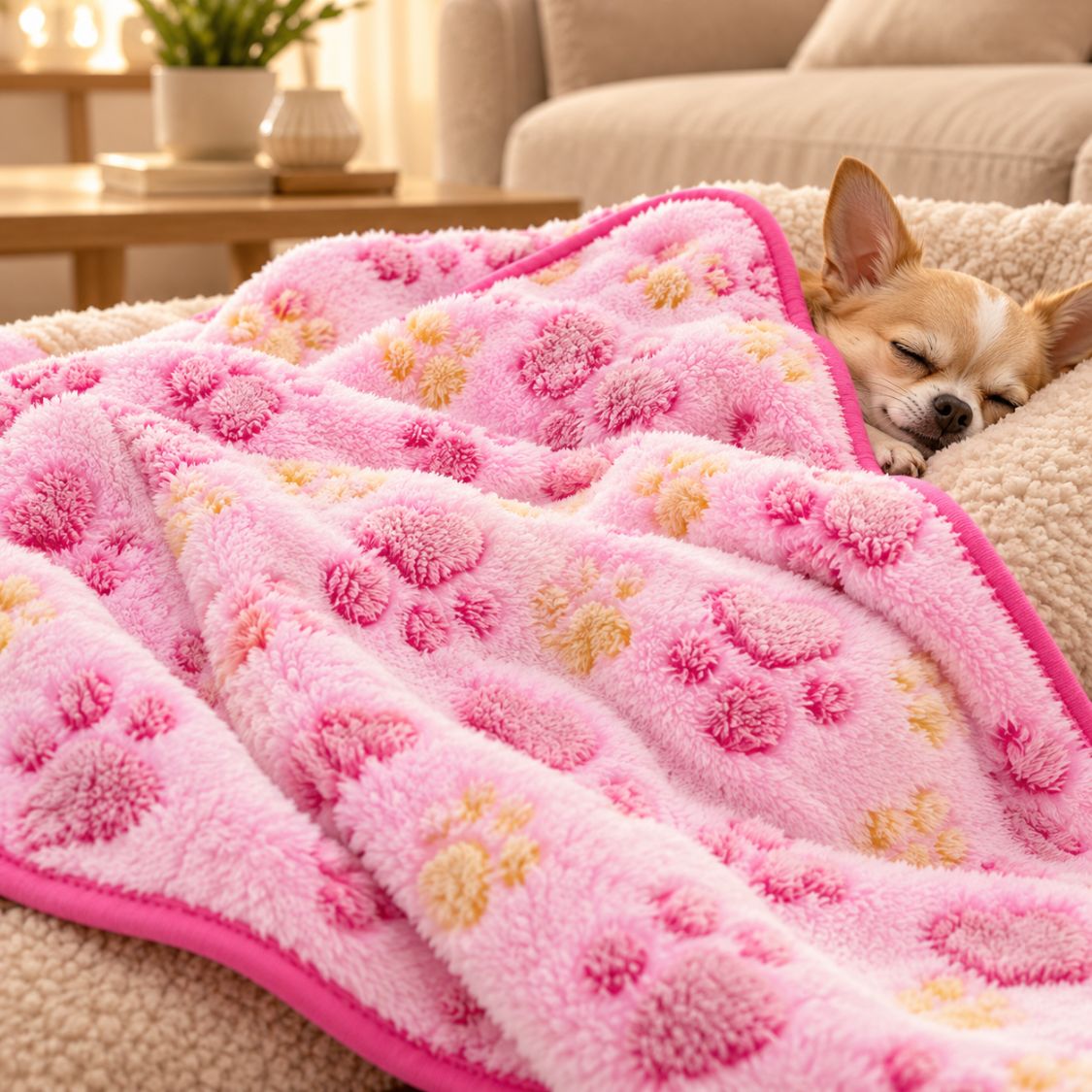 couverture pour chihuahua rose douce pour dormir
