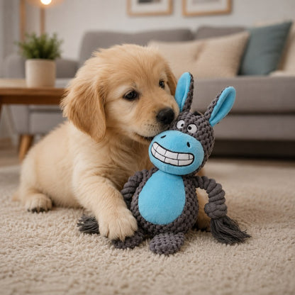 doudou pour chien âne bleu chiot compagnon apaisant sommeil