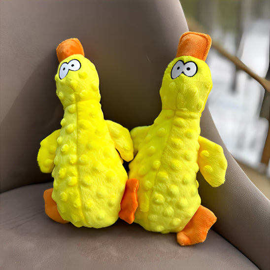 doudou pour chien canards jaunes textures sensorielles