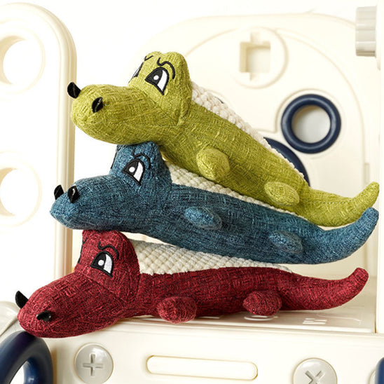 doudou pour chien crocodiles colorés jouet doux pour chiot