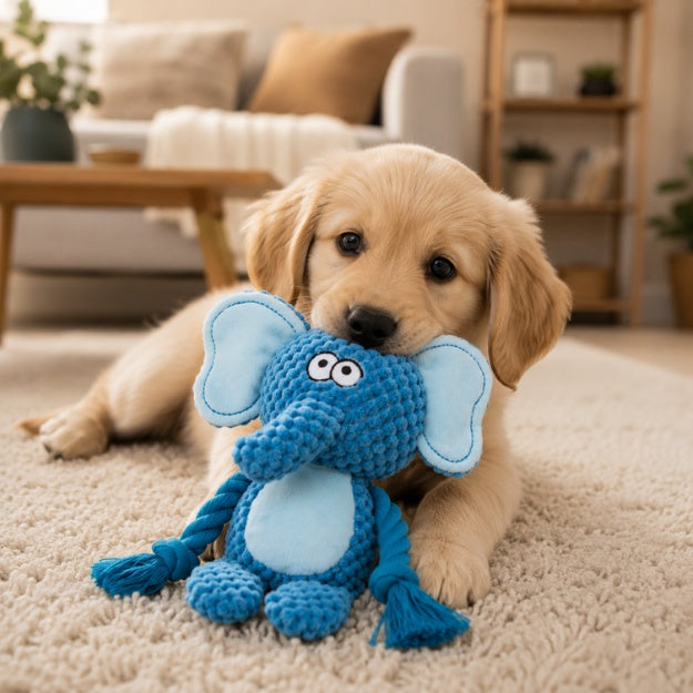 doudou pour chien éléphant peluche apaisante compagnon sommeil