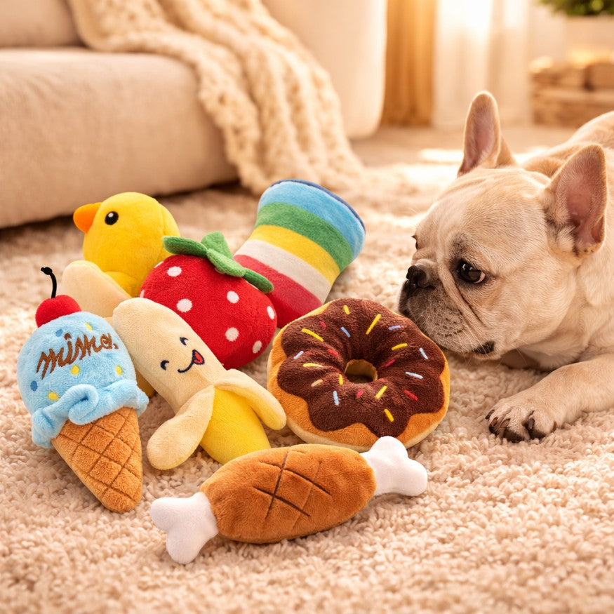 doudou pour chien lot de 7 peluches pour chien avec bouledogue français