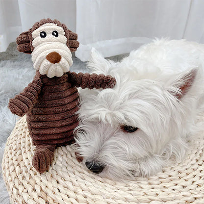 doudou pour chien ours marron velours côtelé repos bien être chien