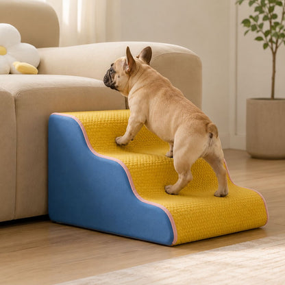 escalier pour chien marches arrondies bouledogue francais