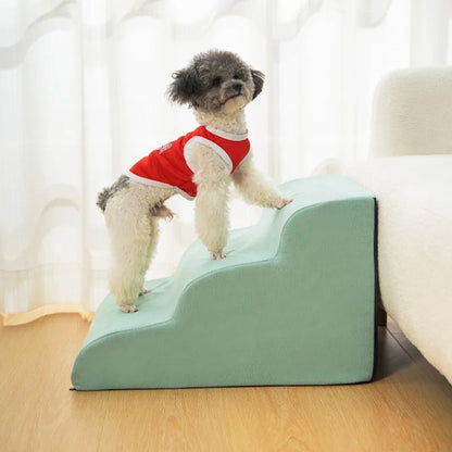 escalier pour chien montee progressive bleu mobilite chien