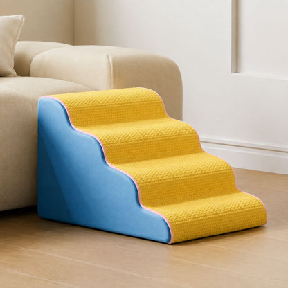 escalier pour chien mousse memoire arrondi bouledogue canape