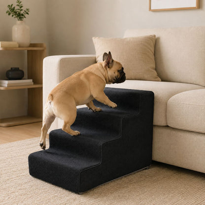 escalier pour chien noir bouledogue francais montee