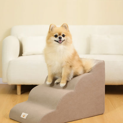 escalier pour chien plusieurs tailles beige mousse haute resilience