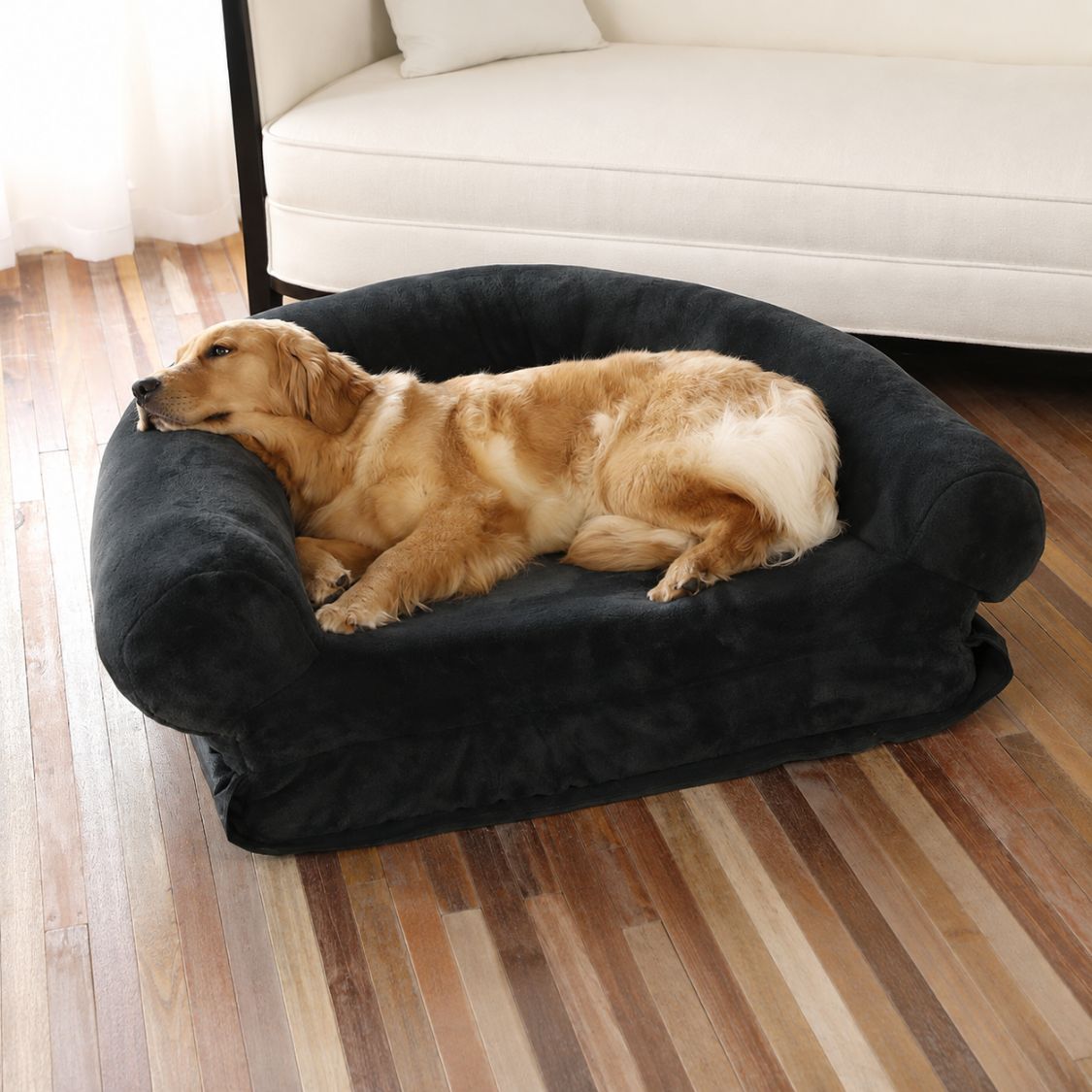 grand matelas pour chien noir replie canape chien