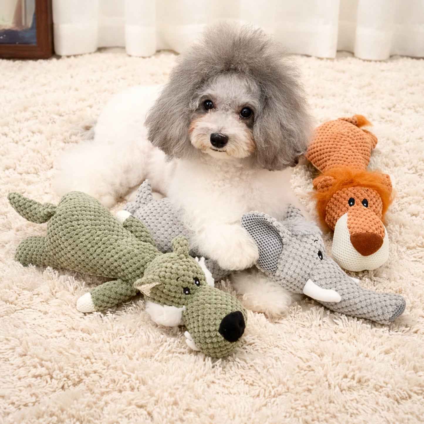 Lot de 3 jouets résistants pour chien
